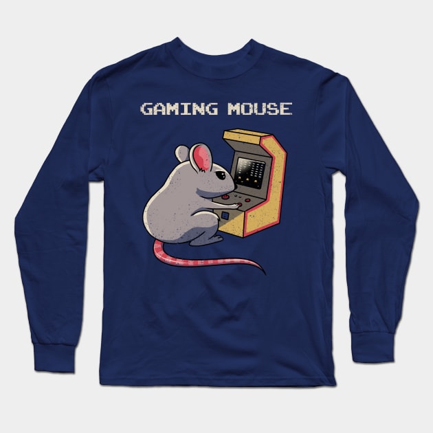Gaming Mouse Long Sleeve T-Shirt by Vincent Trinidad Art